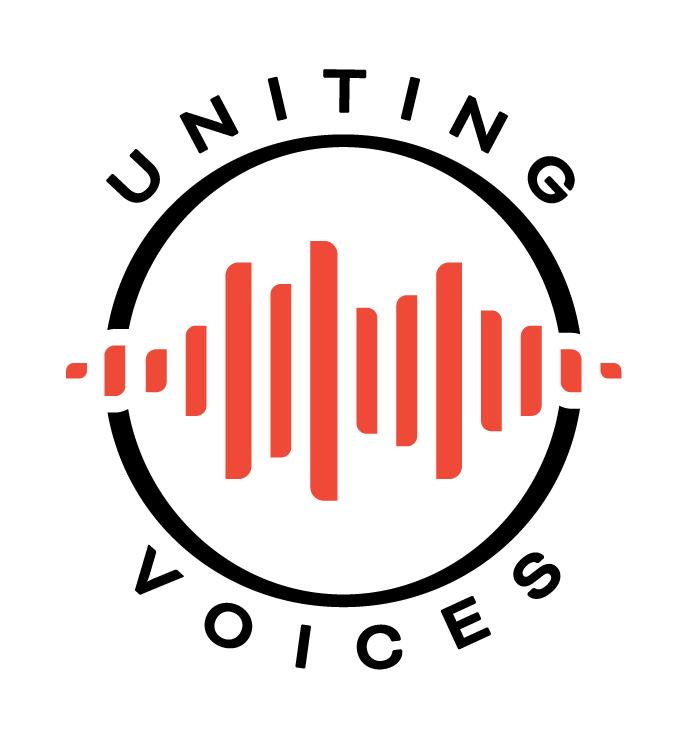 uniting voices logo_2022_Circle_2C_Black