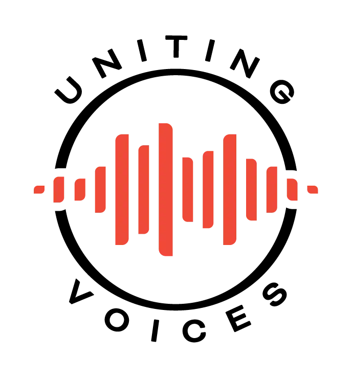 uniting voices logo_2022_Circle_2C_Black
